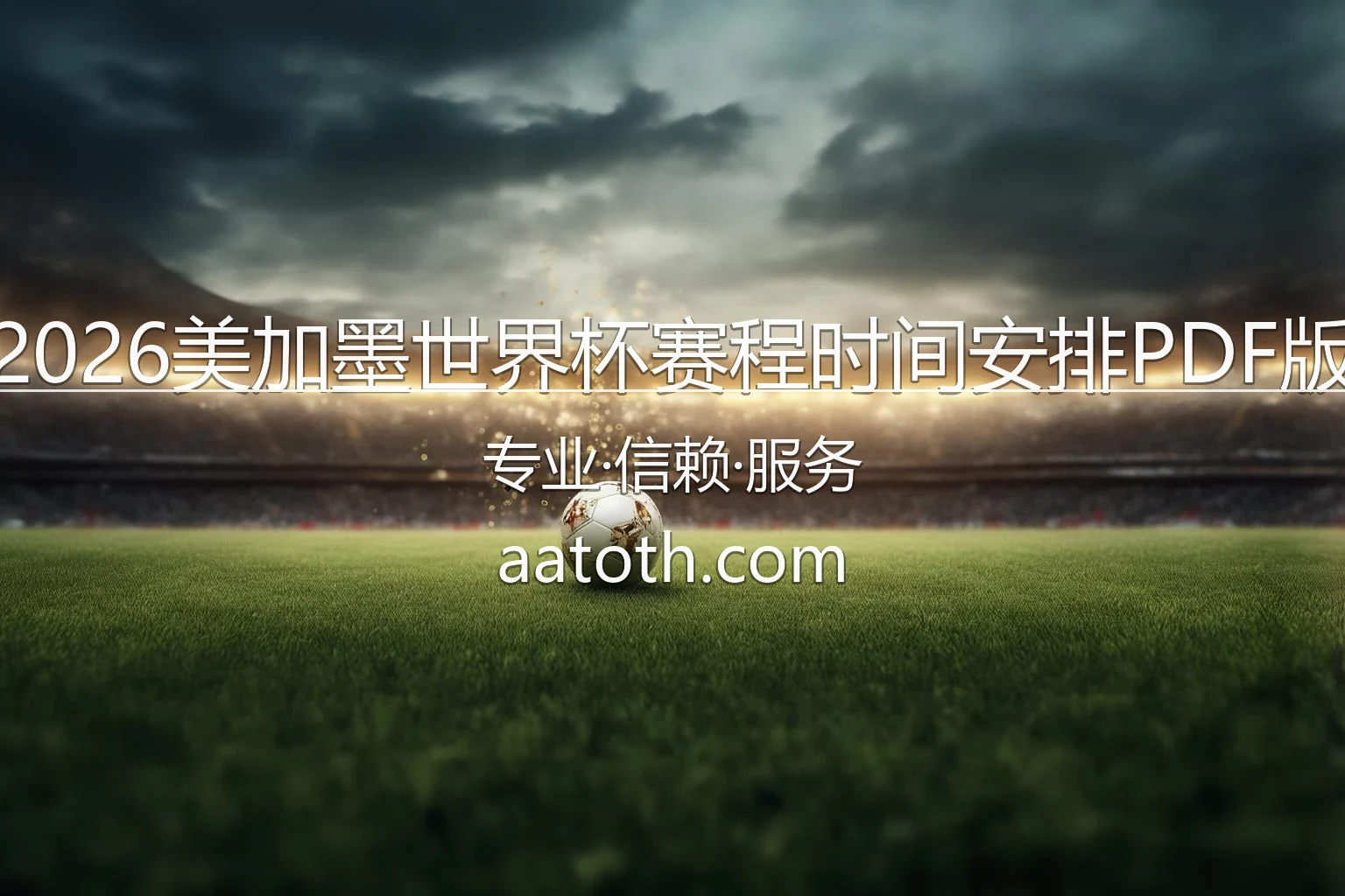 2026美加墨世界杯赛程时间安排PDF版
